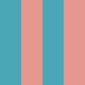 2" colorful cabana (turquoise and salmon)