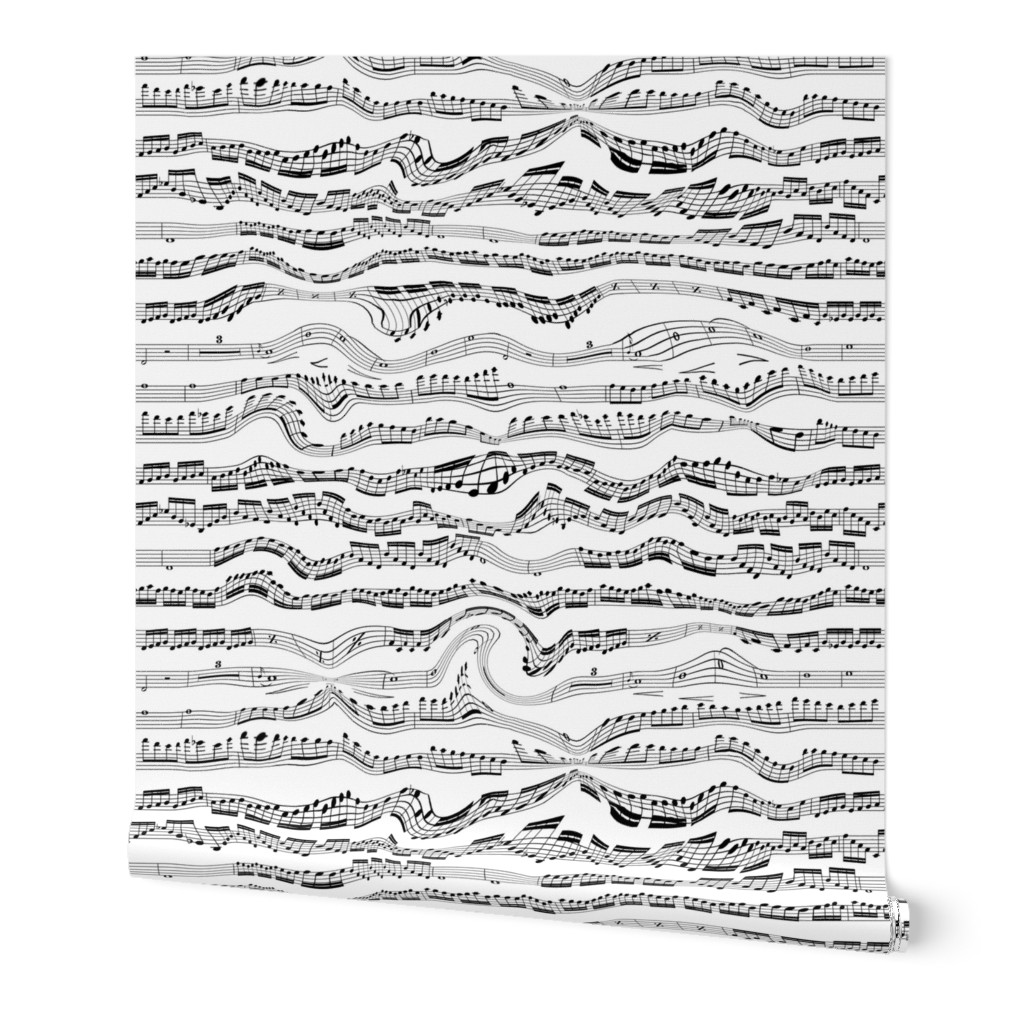 distorted sheet music