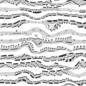 distorted sheet music