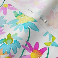 Spring Watercolor Daisies