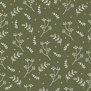 Dainty branches olive green