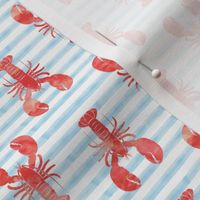(med scale) lobsters - blue stripes - C22