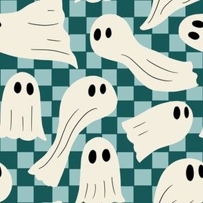 Friendly ghosts - checkerboard