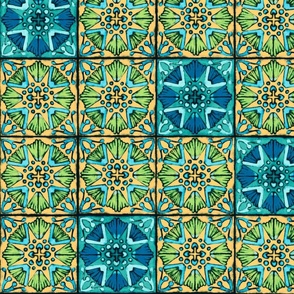 Retro kitchen tile green_teal