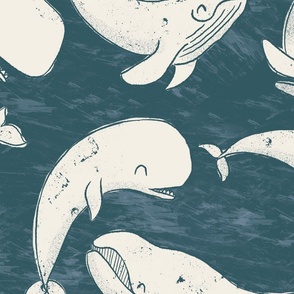 Jumbo // Frolicking Whales // Navy 
