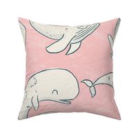 Jumbo // Frolicking Whales // Pink 