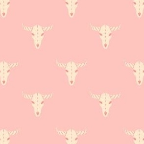 Cowgirl bull skulls pink