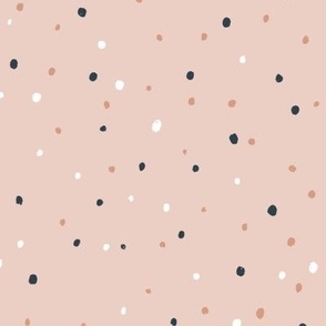 Colorful dots, confetti, scandinavian