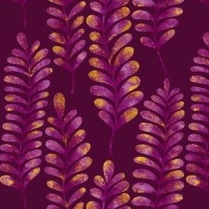 Metallic Ferns Pink