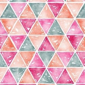 Watercolour Triangles Tile 1