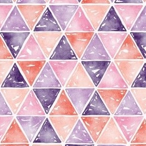 Watercolour Triangles Tile 3