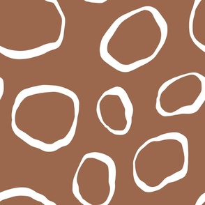 Abstract pattern, oval shapes, brown