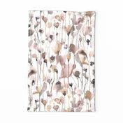Wild flowers Natural neutral Jumbo large Rotated