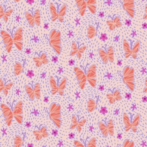 Modern Graphic Butterflies | Pink