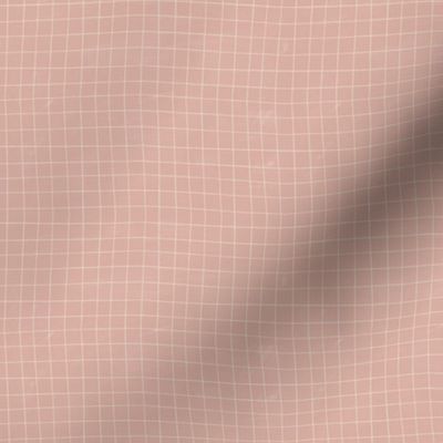 Minimalistic grid with thin irregular lines in dusty pink