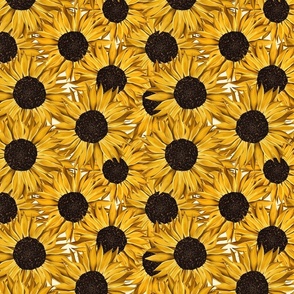 Yellow sunflowers. 
