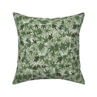 Japanese maple leaves. Green forest.  Leaf print