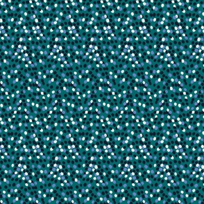 Simple dots on the dark turquoise. Dark polka dots