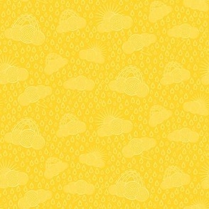 Whatever the Weather - SMALL (Quilting & Crafting) -  Mono Bright YELLOW
