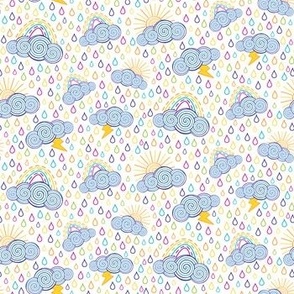 Whatever the Weather - SMALL (Quilting & Crafting) - Multi Rainbow White