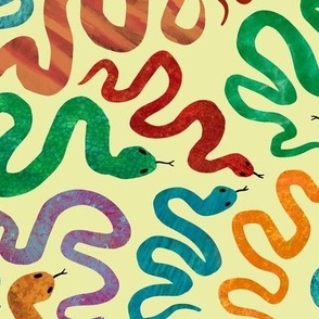 painted snakes - colorful - medium large scale