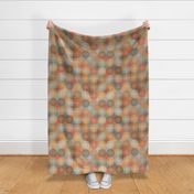 Retro Geometric Warm Beige Rust Large Scale