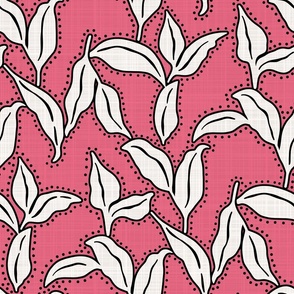 Batik Leaves - Pink