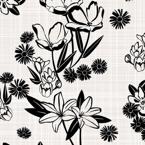 Ink Floral - Woven