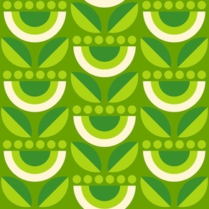 Geometric Floral - Green
