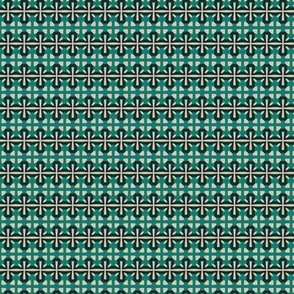 Tropical Aquamarine - bold geometric ladder pattern