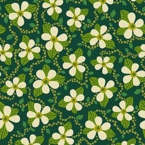 Leila Passionvine Hawaiian Floral (Mossy Green) - Small