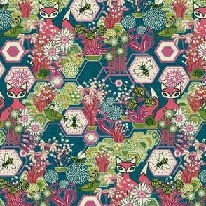 Francesca's Spring Meadow (Navy Pink) - Small