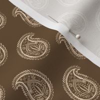 Brown Monochrome Paisley