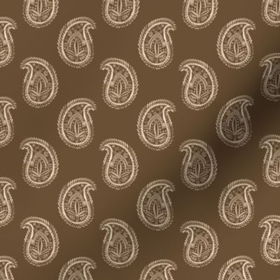 Brown Monochrome Paisley