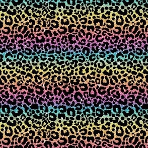 Leopard rainbow glitter SMALL