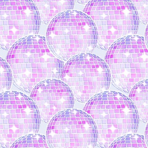 Sparkling Disco Balls - 12" large - purple