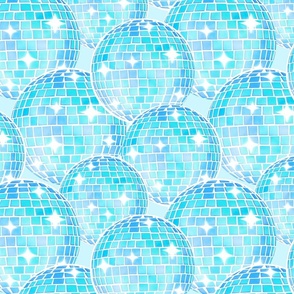 Sparkling Disco Balls - 12" large - icy blue