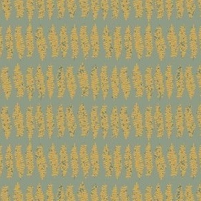 Hand-drawn Yellow Leaves on a Mint Green Background