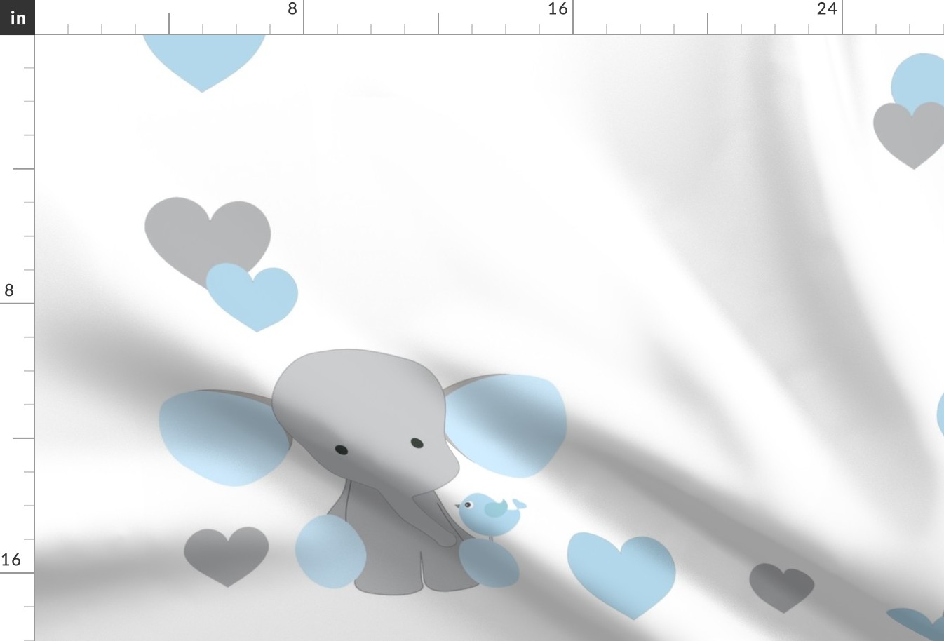 Blue Elephant Baby Boy Milestone Blanket
