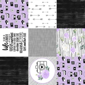 Photography//Purple - Wholecloth Cheater Quilt - Rotated