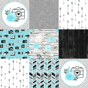 Photography//Turquoise - Wholecloth Cheater Quilt