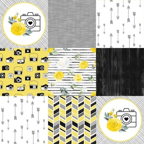 Photography//Yellow - Wholecloth Cheater Quilt 