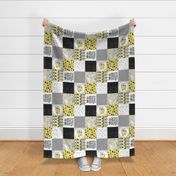 Photography//Yellow - Wholecloth Cheater Quilt - Rotated 