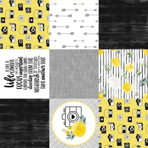 Photography//Yellow - Wholecloth Cheater Quilt - Rotated 