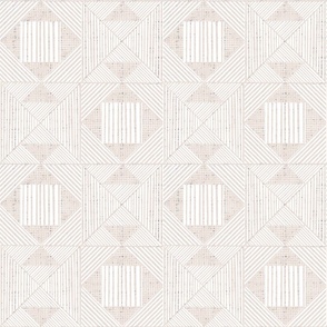Neutral geometric block print