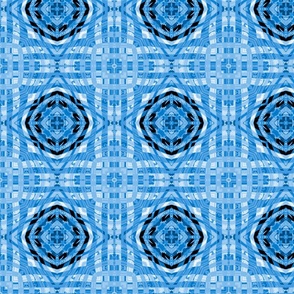 tile weave stretch - blue