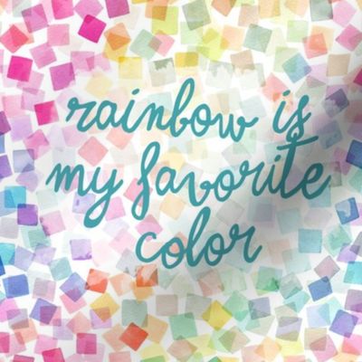 Confetti Watercolor Plaids Rainbow