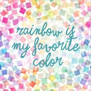 Confetti Watercolor Plaids Rainbow