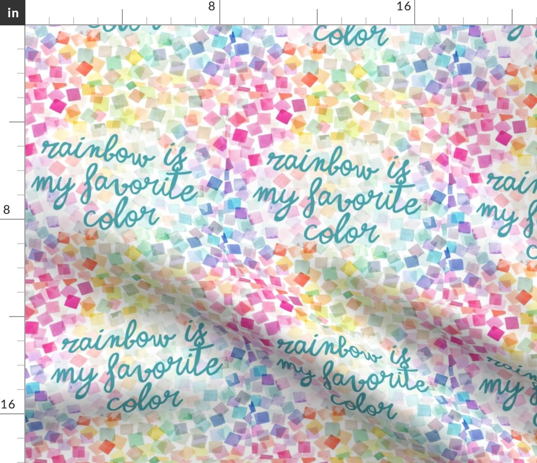 Confetti Watercolor Plaids Rainbow