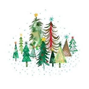 Christmas Trees Embroidery